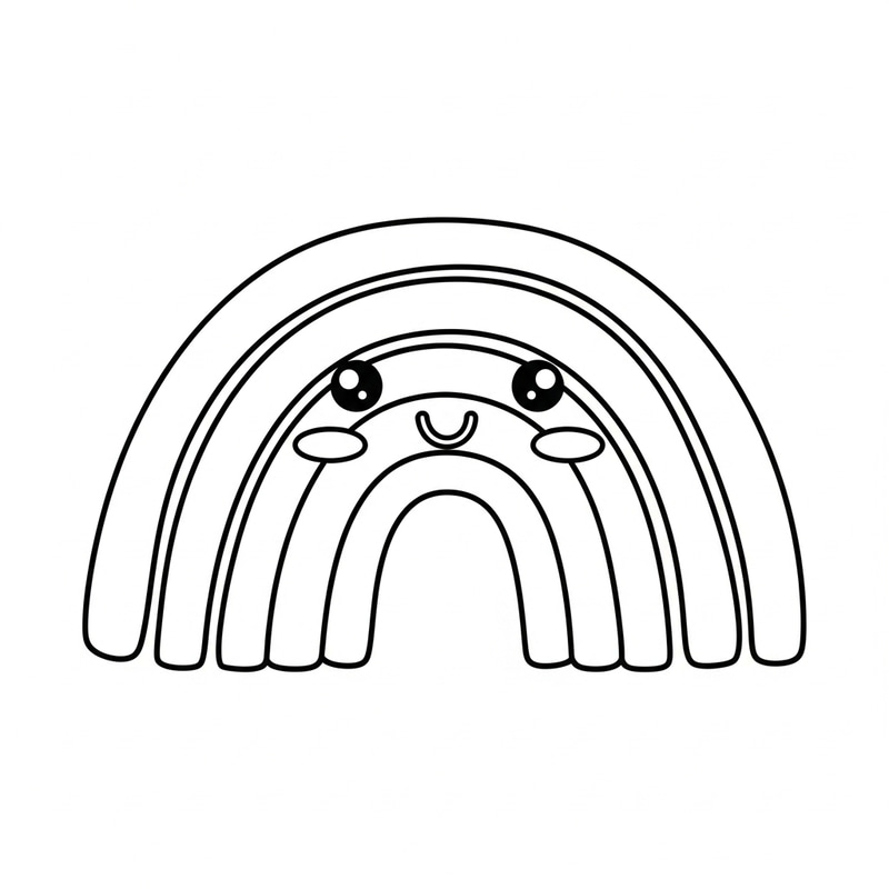 Adorable Rainbow Coloring Page for Toddlers Adorable Rainbow Coloring Page for Toddlers