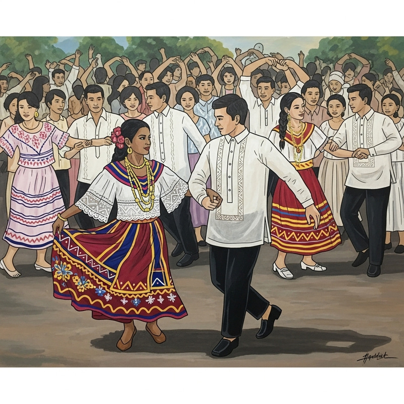 Philippines Bicol Pantomina Dance Painting Philippines Bicol Pantomina Dance Painting