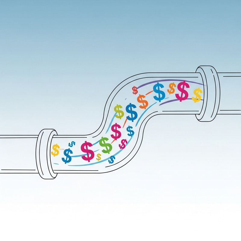 Investment Pipeline Visualization | Financial Flow Concept Investment Pipeline Visualization | Financial Flow Concept