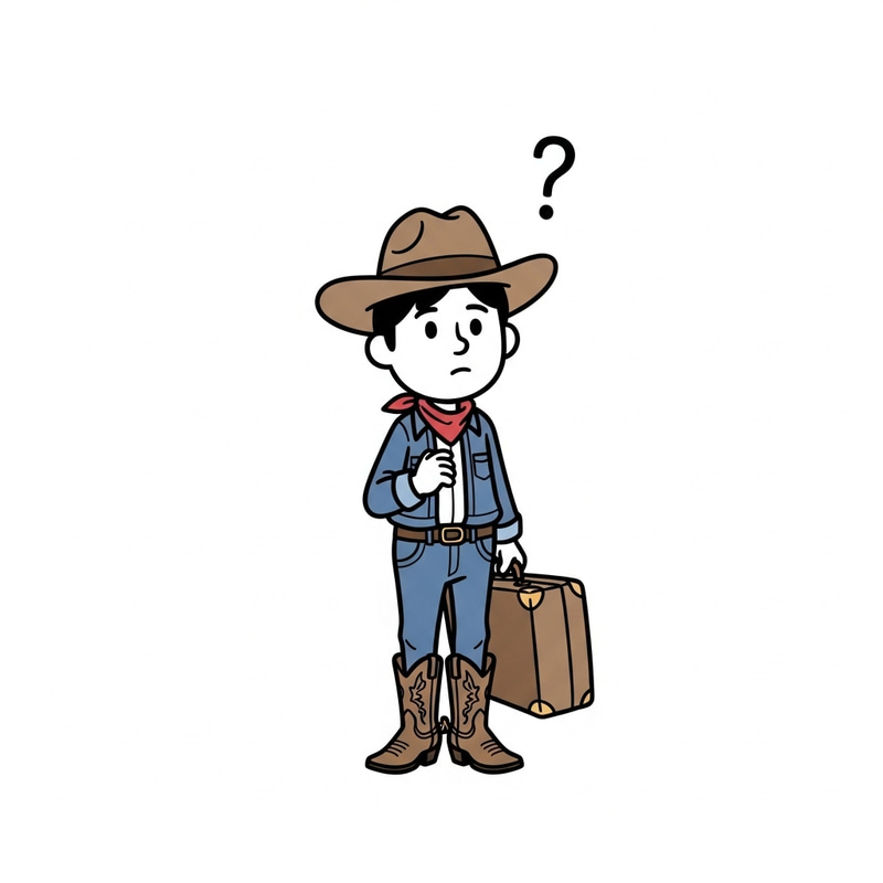Alone Western Traveler Cartoon - Curious Character Design Alone Western Traveler Cartoon - Curious Character Design