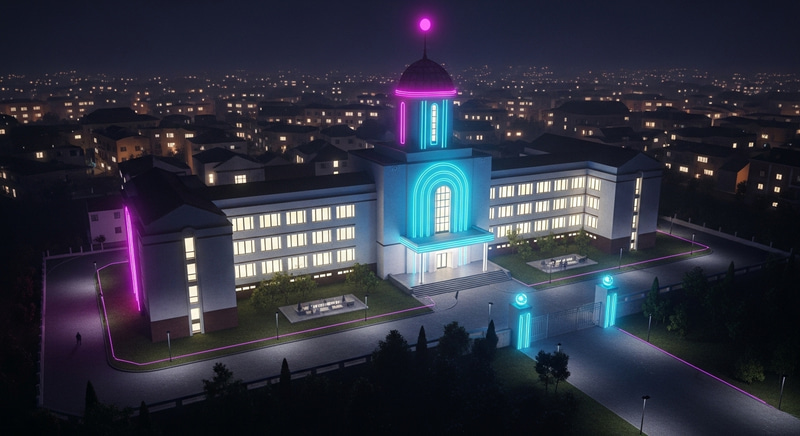 Futuristic Soviet-Style School in Palmela, Portugal Futuristic Soviet-Style School in Palmela, Portugal