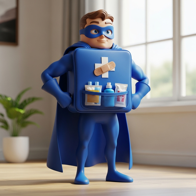 Superhero First Aid Kit with Cape, Mask, and Gloves | Emergency Preparedness Superhero First Aid Kit with Cape, Mask, and Gloves | Emergency Preparedness