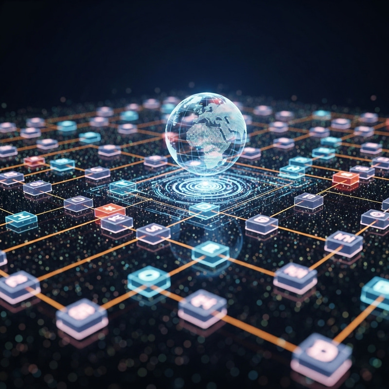 Abstract Blockchain Technology Visualization Abstract Blockchain Technology Visualization