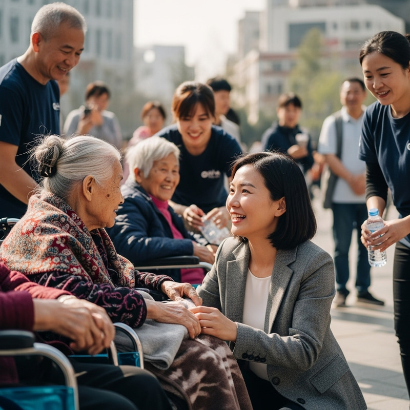 Empowering Leadership: Asian Leader Helping Others Empowering Leadership: Asian Leader Helping Others