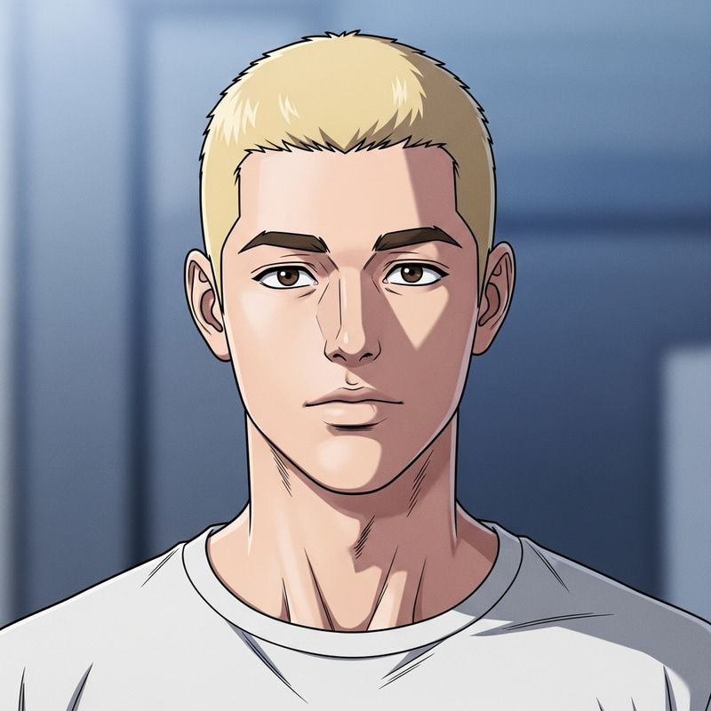 Blonde Male with Short Hair and Brown Eyes Blonde Male with Short Hair and Brown Eyes