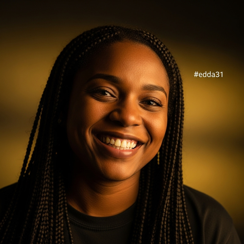 Happy Person Smiling Positively | Contenta Person with Yellow Background