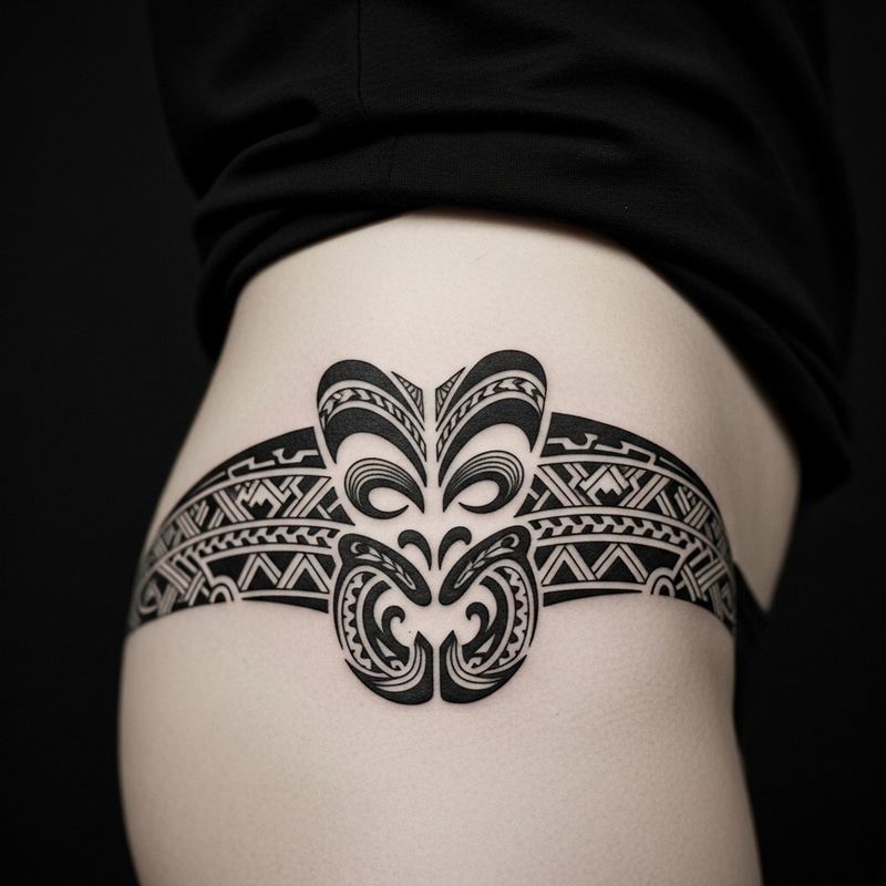 Intricate Maori Tribal Cover-Up Tattoo Design Intricate Maori Tribal Cover-Up Tattoo Design