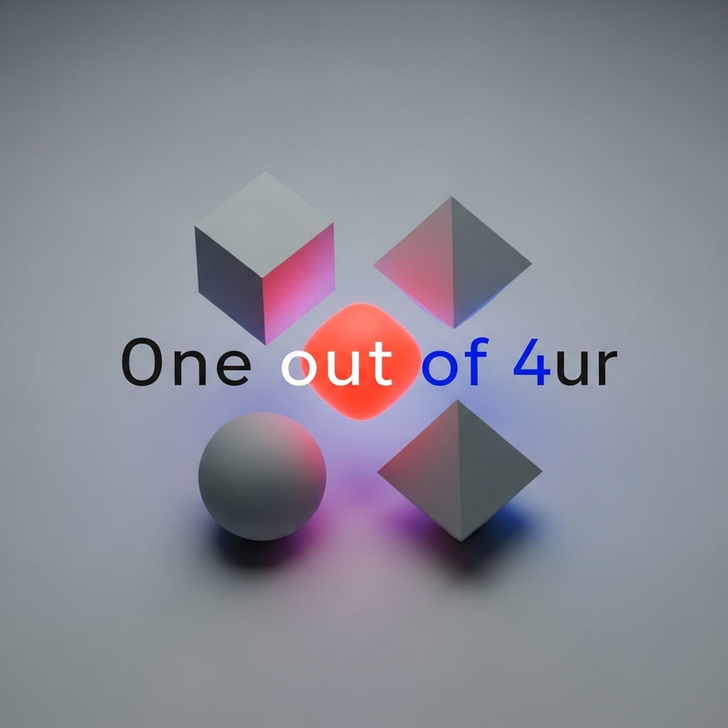 One out of Four - Illustrating a Concept One out of Four - Illustrating a Concept