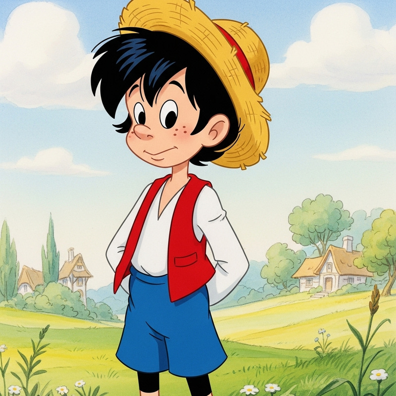 Monkey D. Luffy in Ghibli Art Style Monkey D. Luffy in Ghibli Art Style