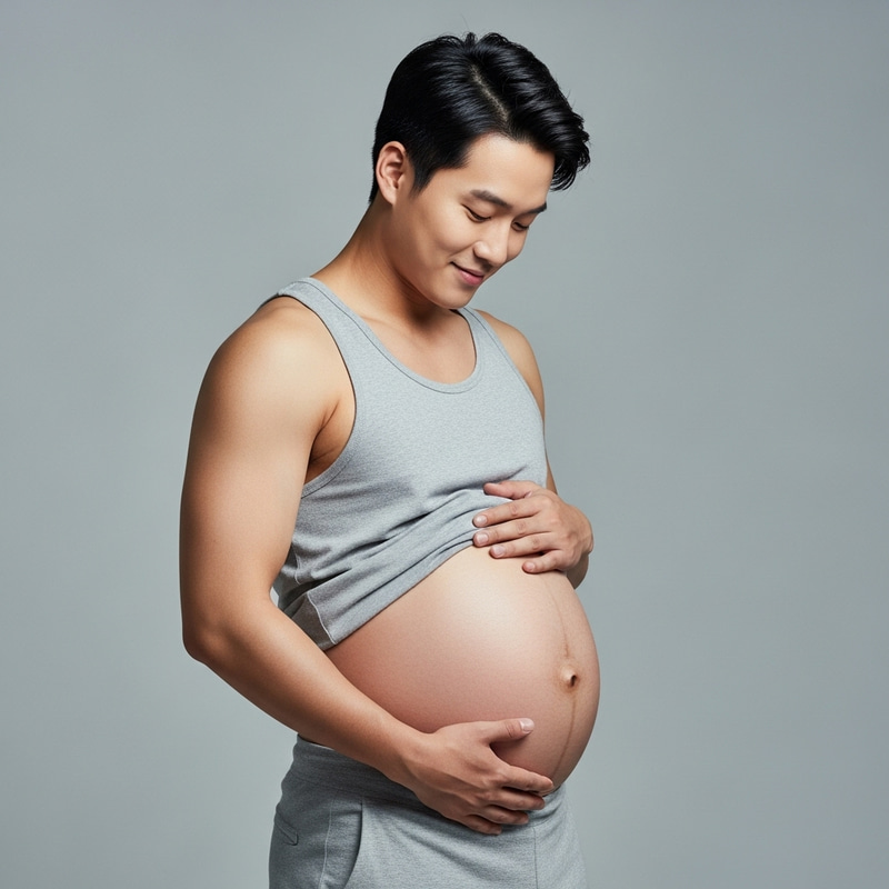 Young Korean Man 9 Months Pregnant | Glowing & Proud Young Korean Man 9 Months Pregnant | Glowing & Proud