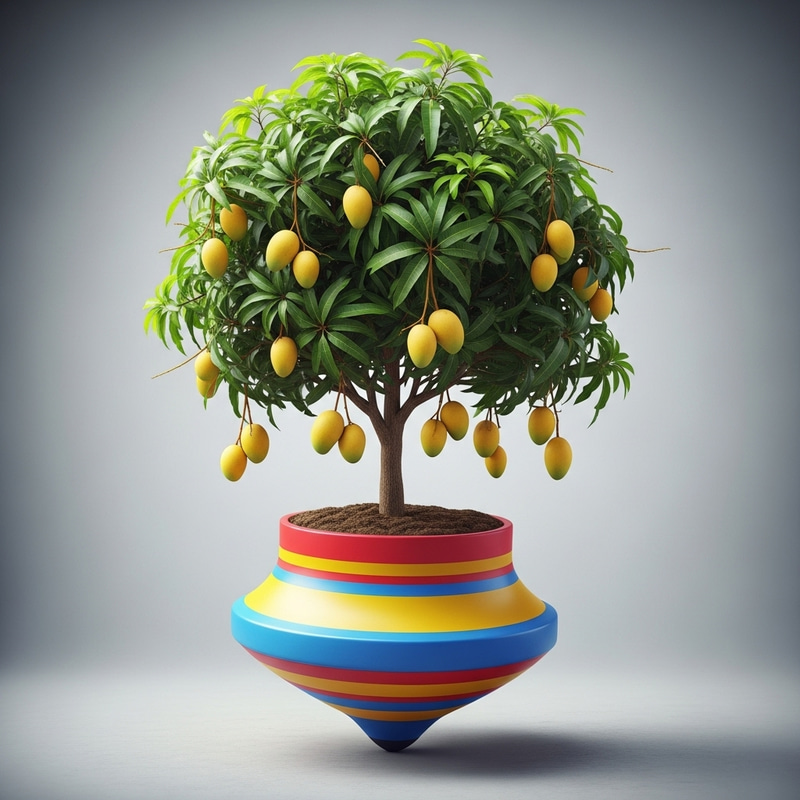 Unique Mango Tree Inside Spinning Top Unique Mango Tree Inside Spinning Top