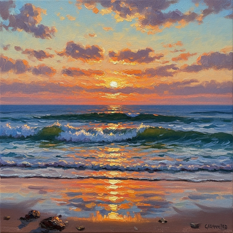 Impressionism Ocean View Painting Impressionism Ocean View Painting