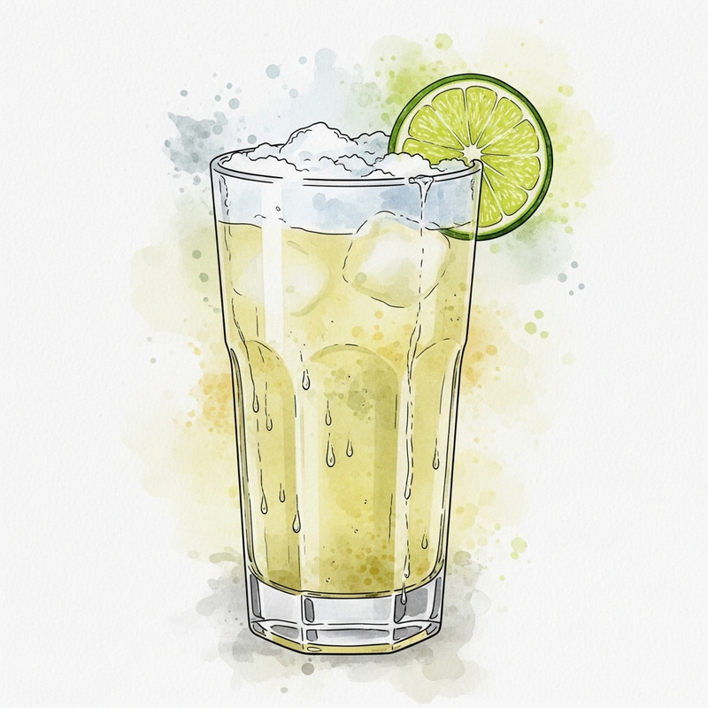 Watercolor Daiquiri de Limon Artwork Watercolor Daiquiri de Limon Artwork