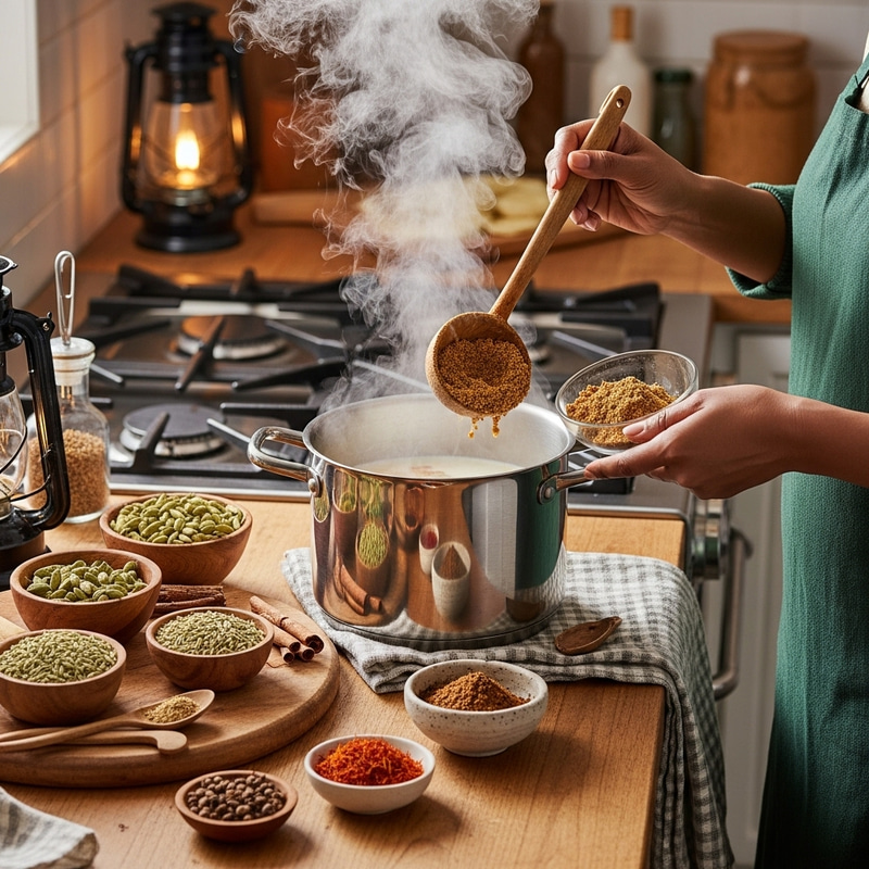 Indian Kitchen Masala Milk Recipe | Traditional Spiced Milk Making Indian Kitchen Masala Milk Recipe | Traditional Spiced Milk Making