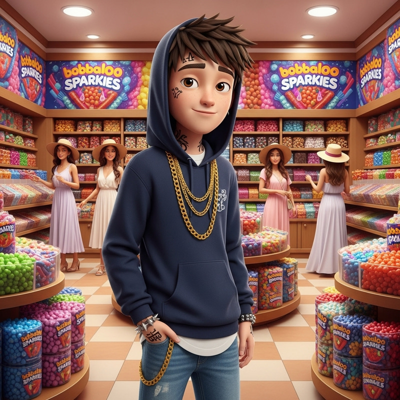 Animated Gangster Boy in Candy Store Adventure Animated Gangster Boy in Candy Store Adventure