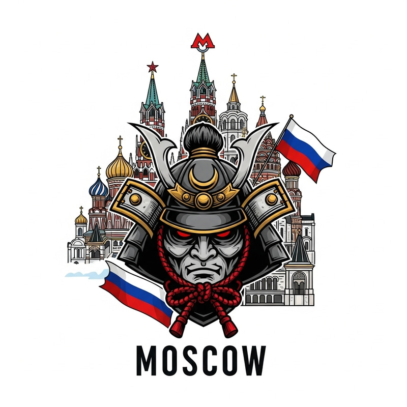 Moscow Samurai Logo: Tradition Meets Modern Design Moscow Samurai Logo: Tradition Meets Modern Design