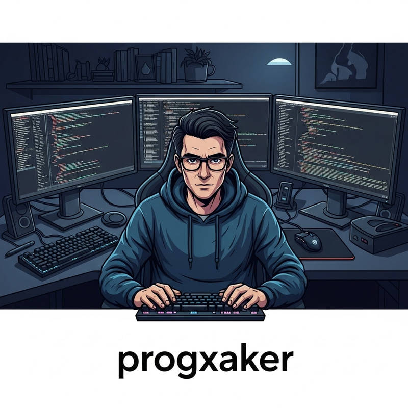 Professional Progxaker Profile Picture - Coding and Gaming Setup