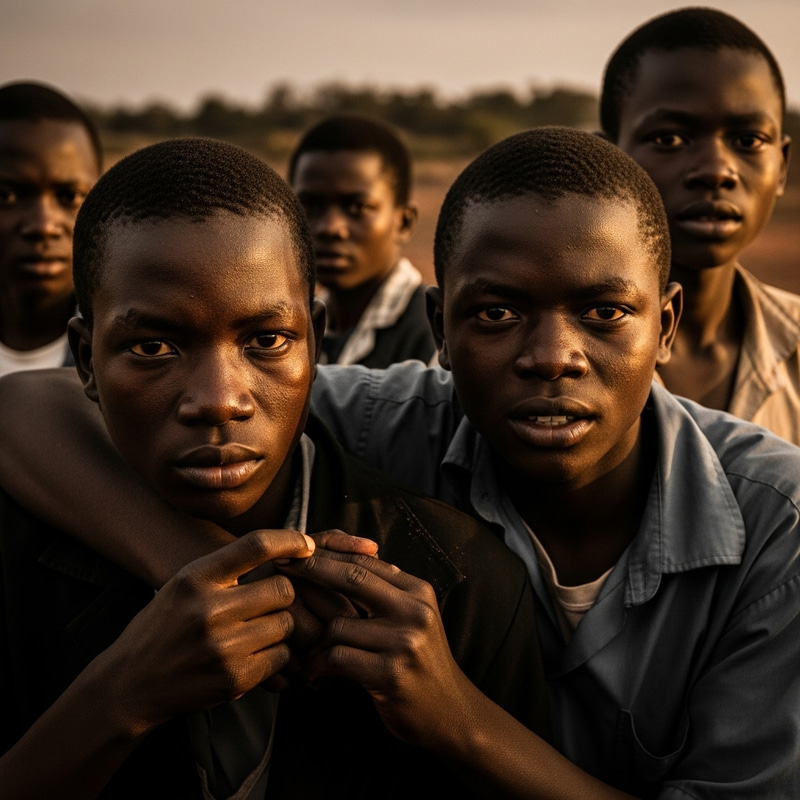 Intense Youth Conflict in Africa - Battle Documentary Photo Intense Youth Conflict in Africa - Battle Documentary Photo