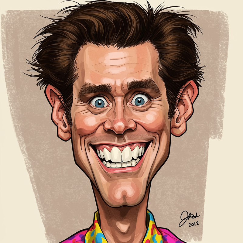 Jim Carrey Caricature - Unique Artwork