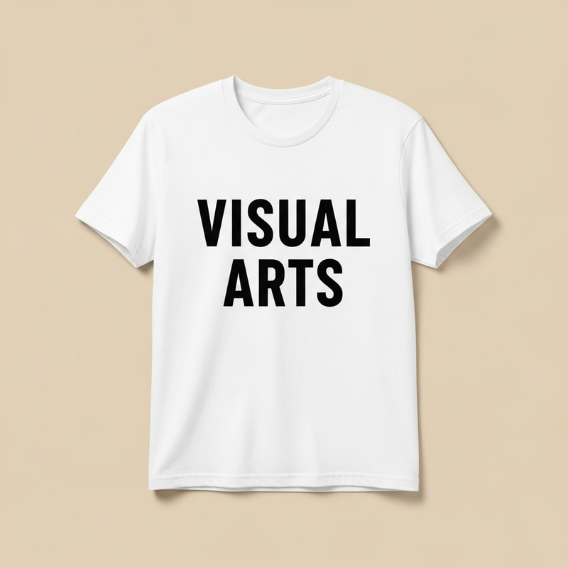 VISUAL ARTS White T-Shirt | Modern Graphic Apparel