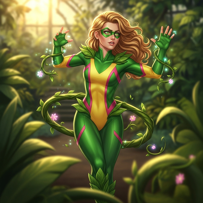 Blonde Trans Teen with Green Eyes, Plant Control Power