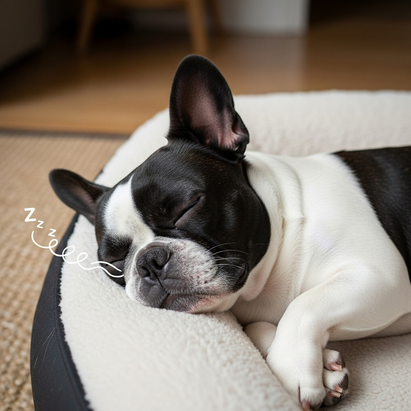 Adorable Snoring Black White French Bulldog Adorable Snoring Black White French Bulldog