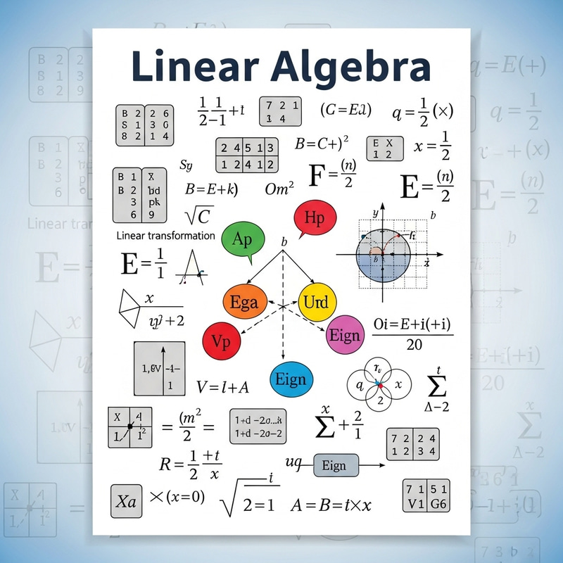 Detailed and Colorful Poster on Linear Algebra Detailed and Colorful Poster on Linear Algebra