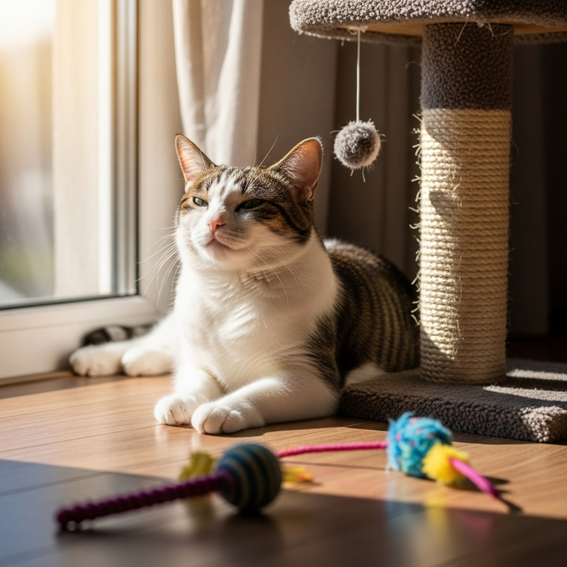 Elegant Ebony Domestic Short-Haired Cat