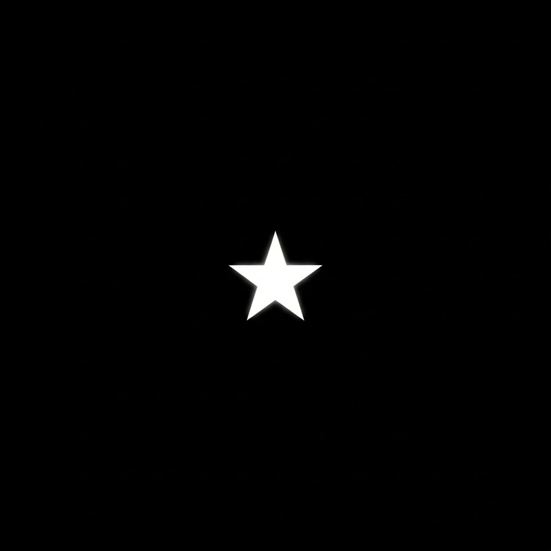 Minimalist Star on Black Background Art Minimalist Star on Black Background Art