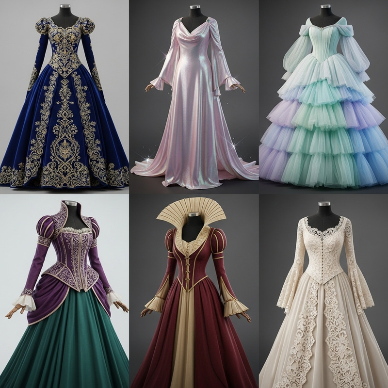 6 Distinct Fantasy Princess Dresses 6 Distinct Fantasy Princess Dresses