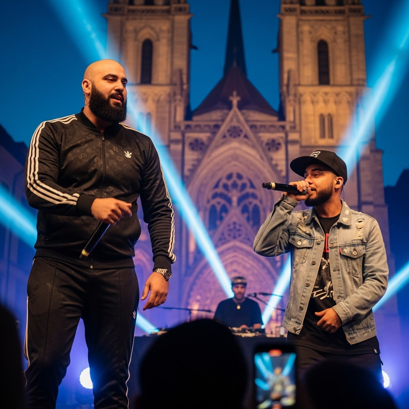 Dynamic Performance by Oriental and Metis Rappers at Lausanne Cathedral