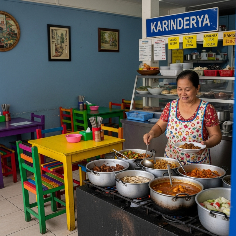 Traditional Filipino Karinderya in the Heart of the City Traditional Filipino Karinderya in the Heart of the City