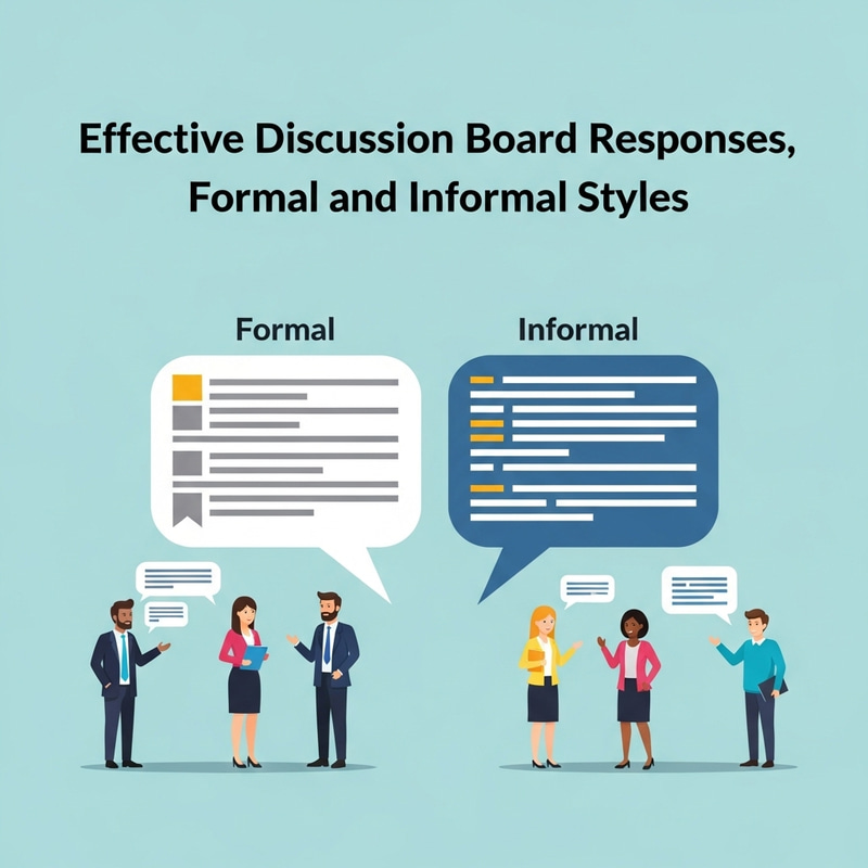 Effective Discussion Board Responses, Formal & Informal Styles Effective Discussion Board Responses, Formal & Informal Styles