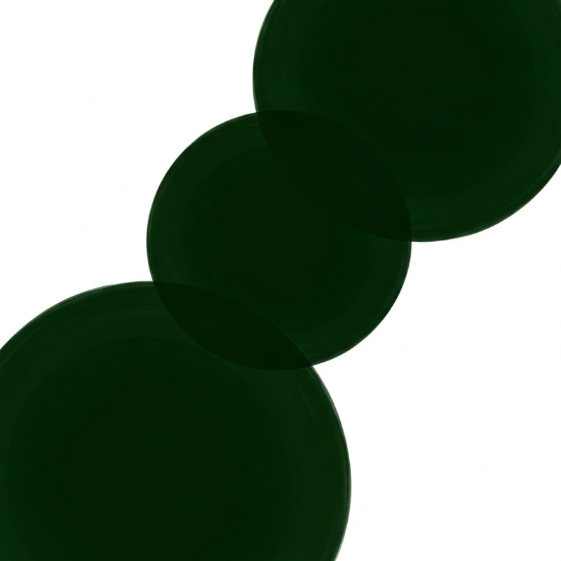 Dark Green Circular Shapes | Contemporary Abstract Artistry