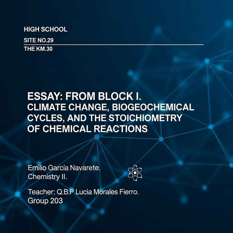 High School Presentation: Climate Change Essay from Block I High School Presentation: Climate Change Essay from Block I