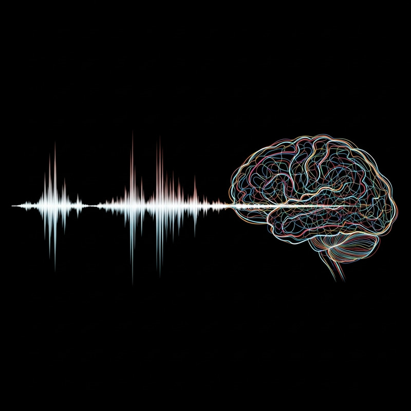 Sound Wave Evolving Into Consciousness - Abstract Visual