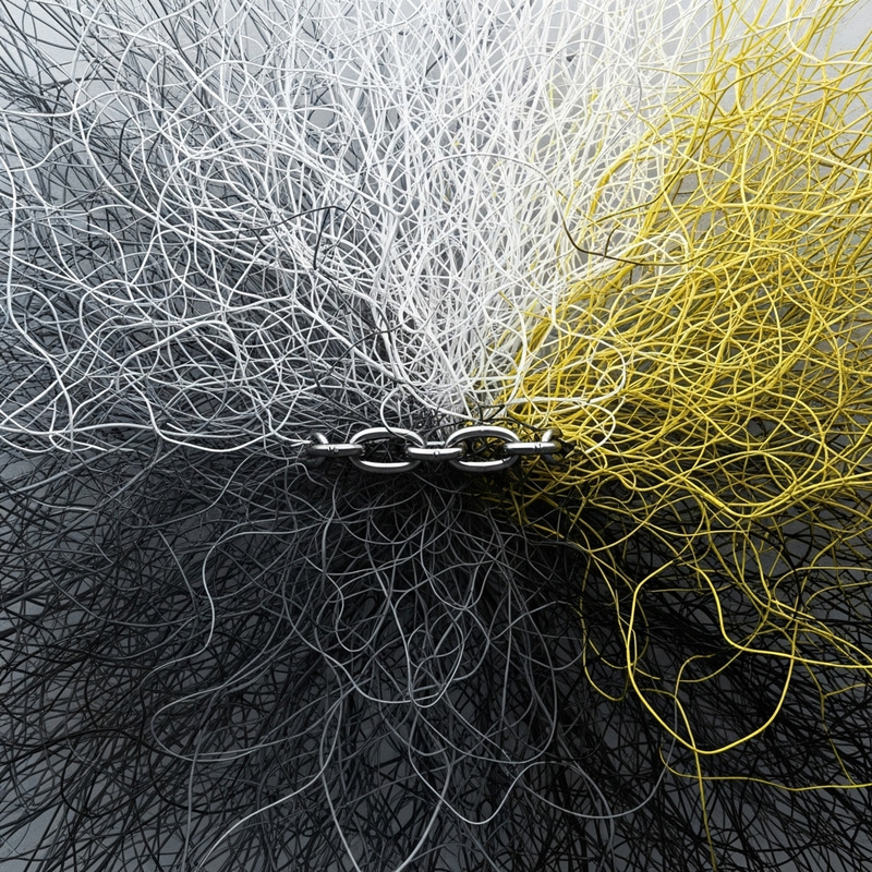 Addiction Abstract Art - Symbolic Tangled Network