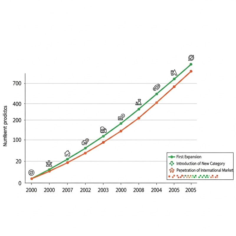 Company's Product Line Expansion Evolution