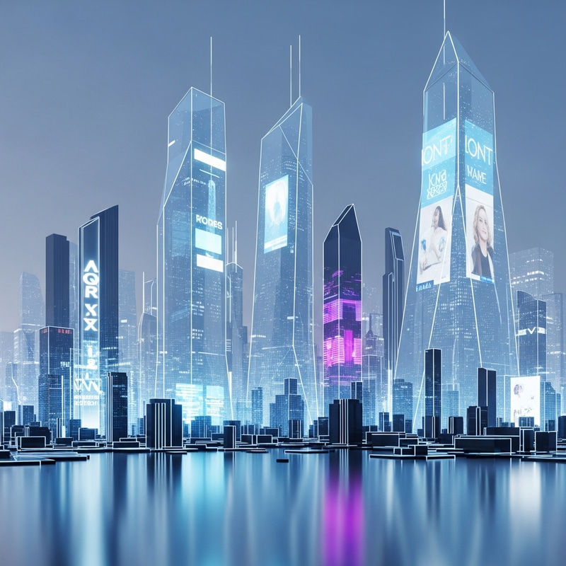 Sleek and Modern Holographic Skyscrapers Sleek and Modern Holographic Skyscrapers