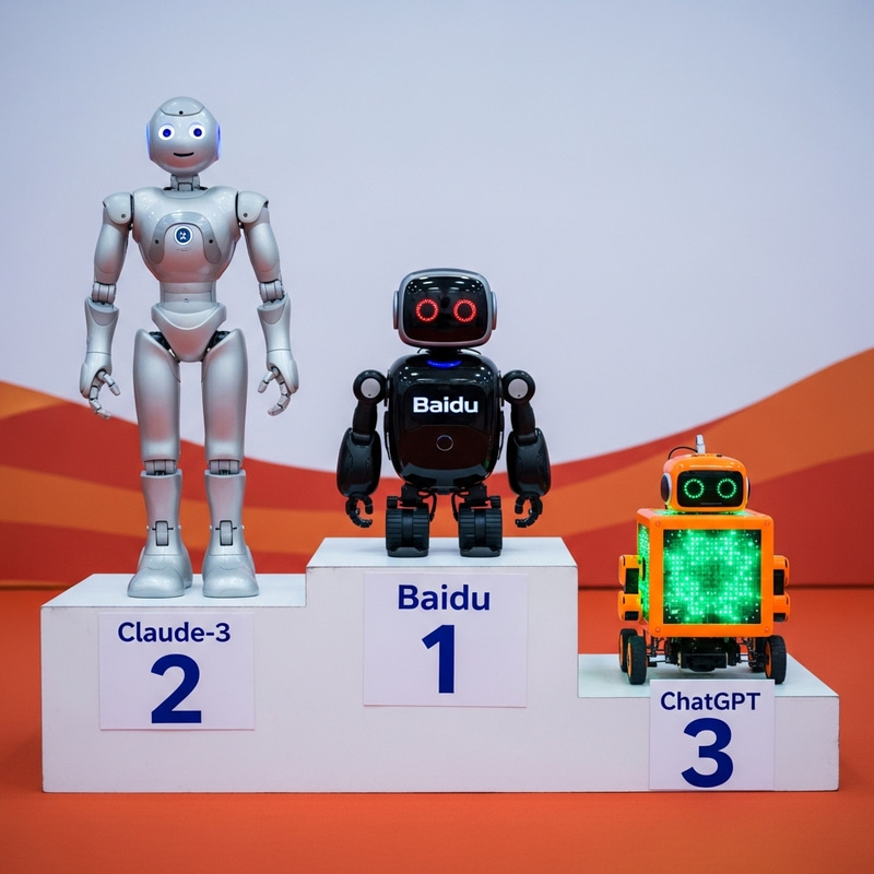 Victory Podium: Claude-3, Baidu, ChatGPT Victory Podium: Claude-3, Baidu, ChatGPT