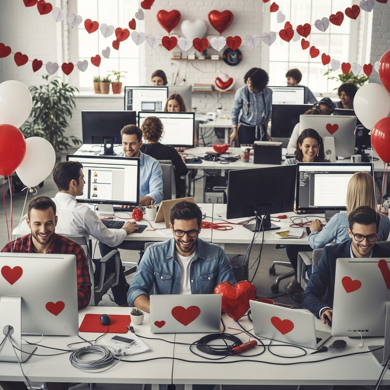 Valentine's Day Greetings for IT Company Staff, Funny Valentine's Day Greetings for IT Company Staff, Funny