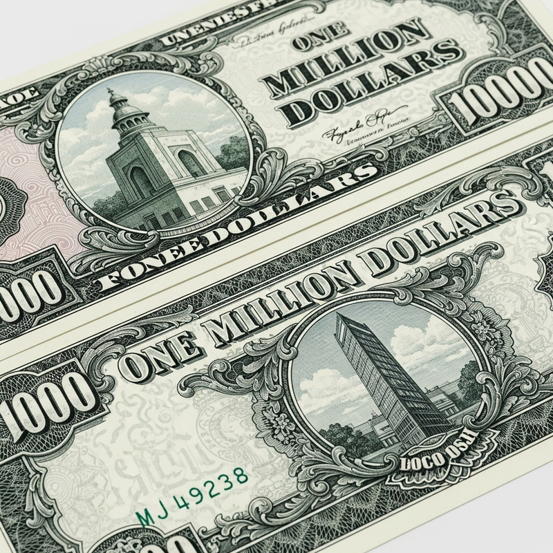Fictional One Million Dollar Bill Art | Monument Design Fictional One Million Dollar Bill Art | Monument Design