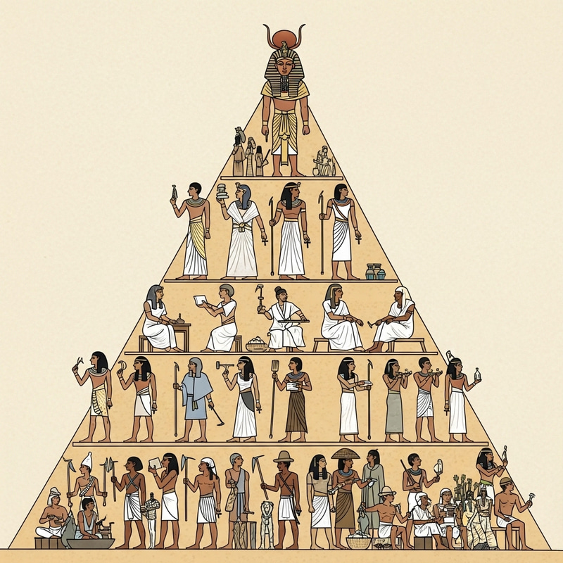 Egyptian Social Structure: Pyramid Depiction