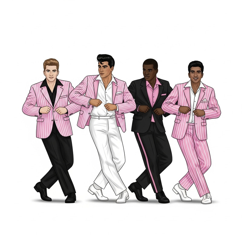 Vibrant 50s Rock 'n' Roll Dancers Illustration Vibrant 50s Rock 'n' Roll Dancers Illustration
