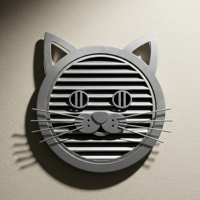 Cute Kitten-Shaped Ventilation Grill Cute Kitten-Shaped Ventilation Grill