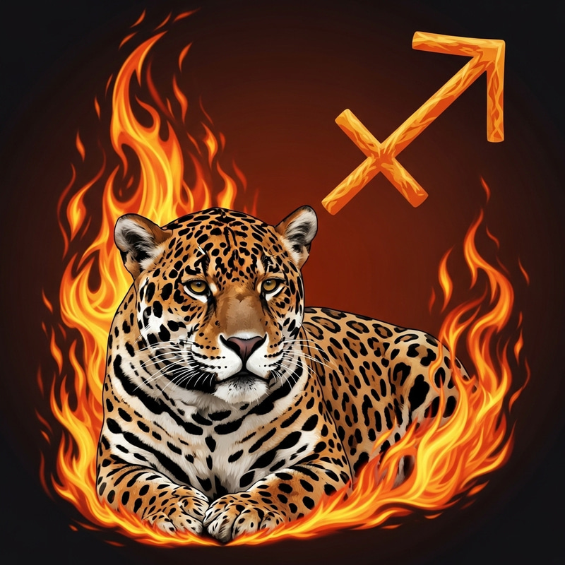 Majestic Jaguar: Sagittarius Wild Nature & Fire Energy Majestic Jaguar: Sagittarius Wild Nature & Fire Energy