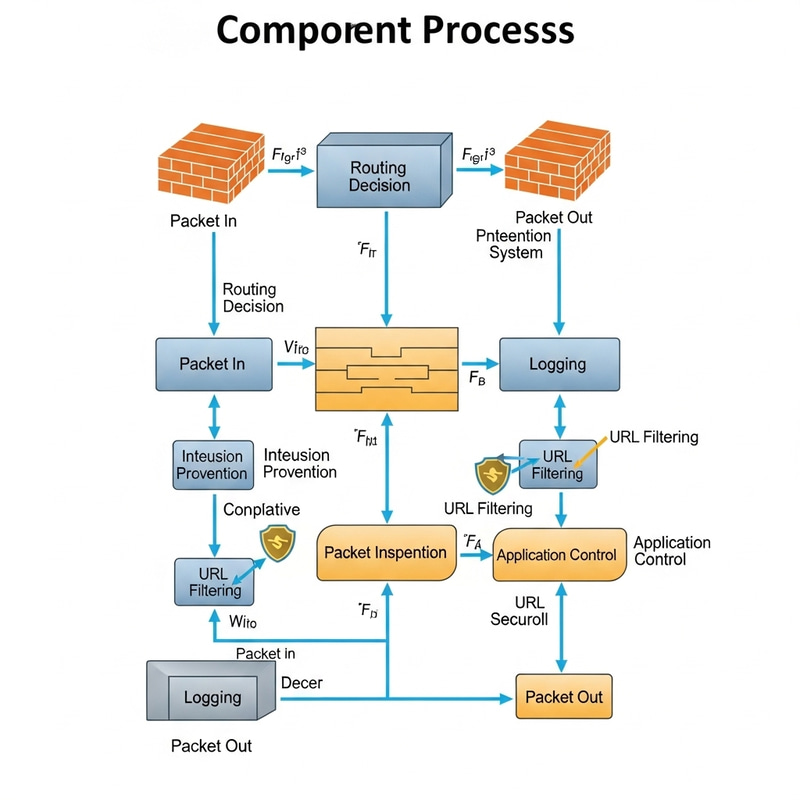 Detailed Firewall Flow Diagram: Components & Security Features Detailed Firewall Flow Diagram: Components & Security Features
