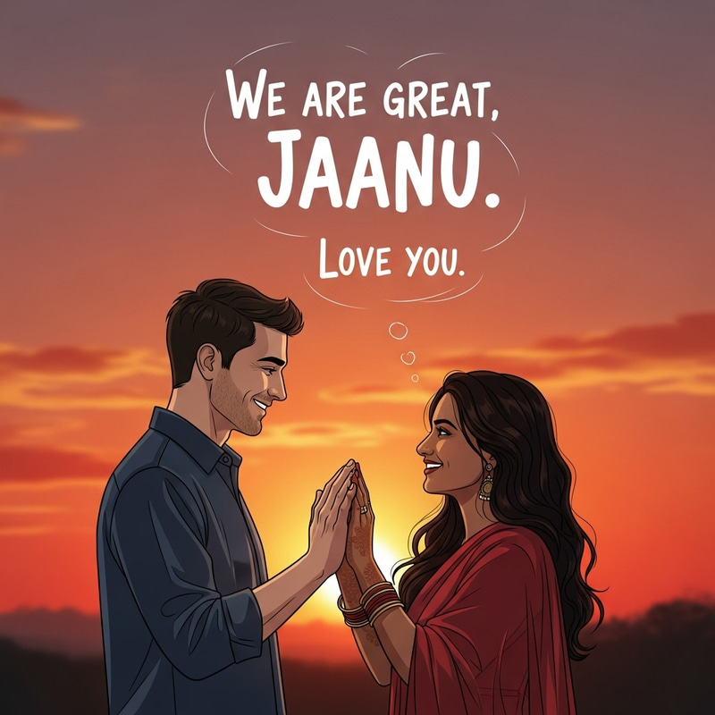 Heartwarming Love Scene at Sunset: We are soulmates, Jaanu