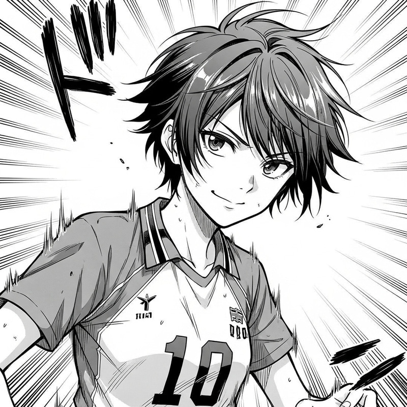 Anime Style Manga High School Girl | Sporty Tomboy with Messy Hair Anime Style Manga High School Girl | Sporty Tomboy with Messy Hair