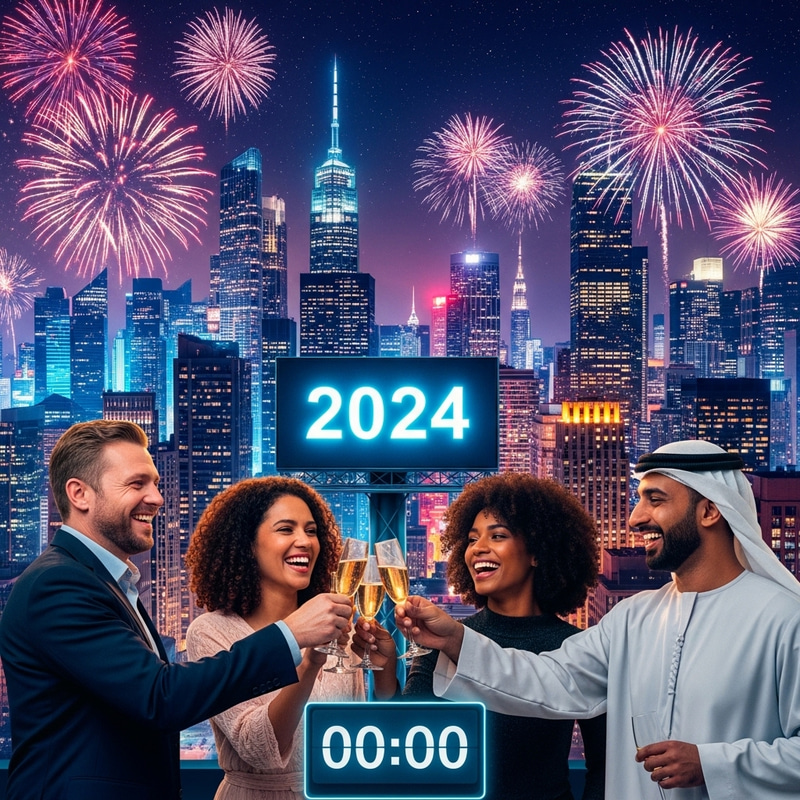 Exciting New Year 2024 Festivities | Fireworks & Cheerful Celebrations